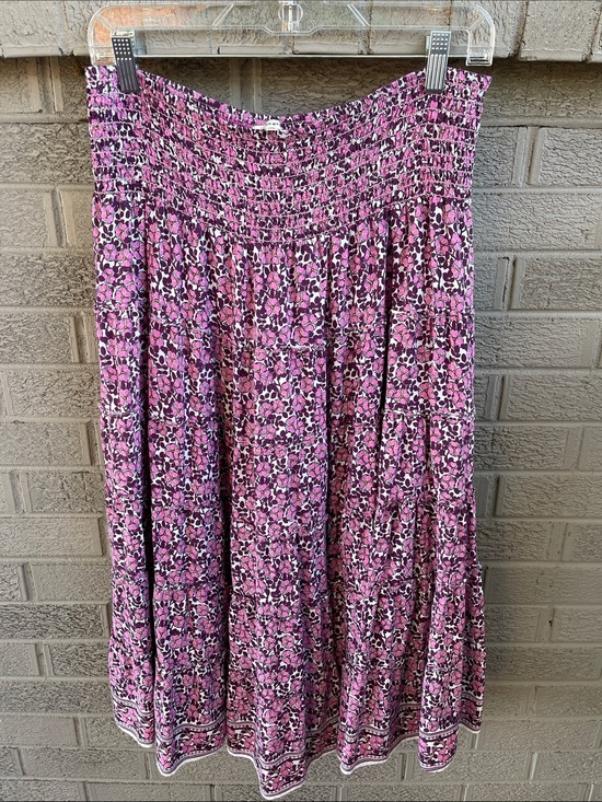 Max Studio Dresses & Skirts - Max Studio Pink and Purple Flowered Midi Skirt - size XL
